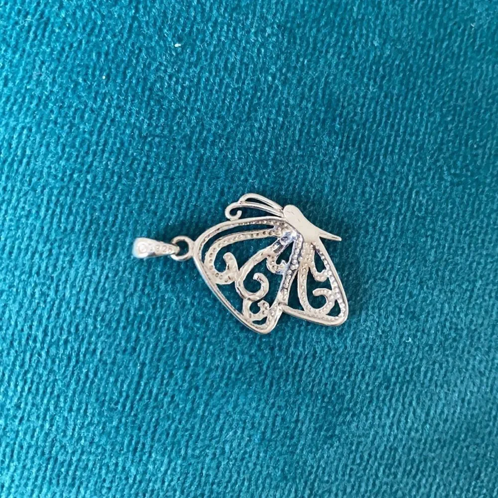 Hollow Butterfly 925 sterling silver pendant